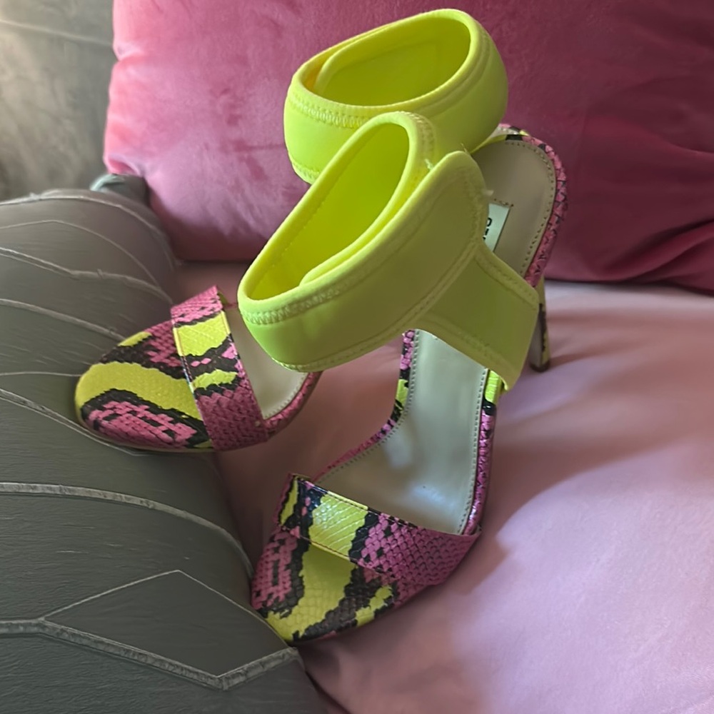 Steve Madden Pink and Yellow Stiletto Heels